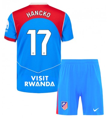 Atletico Madrid David Hancko #17 Tredjeställ Barn 2025-26 Kortärmad (+ Korta byxor)